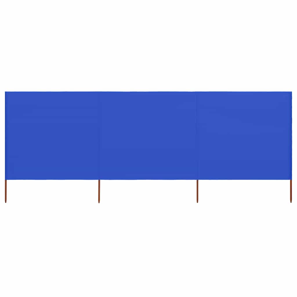 Windscherm 3-panelen 400x120 cm stof azuurblauw is nu te koop bij PeponiXL, paradijselijk wonen!