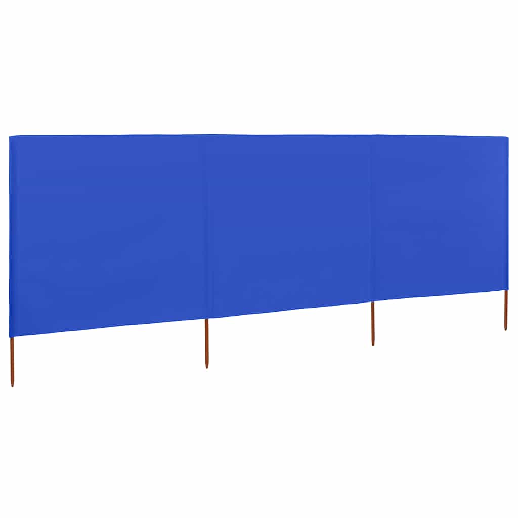 Windscherm 3-panelen 400x120 cm stof azuurblauw is nu te koop bij PeponiXL, paradijselijk wonen!