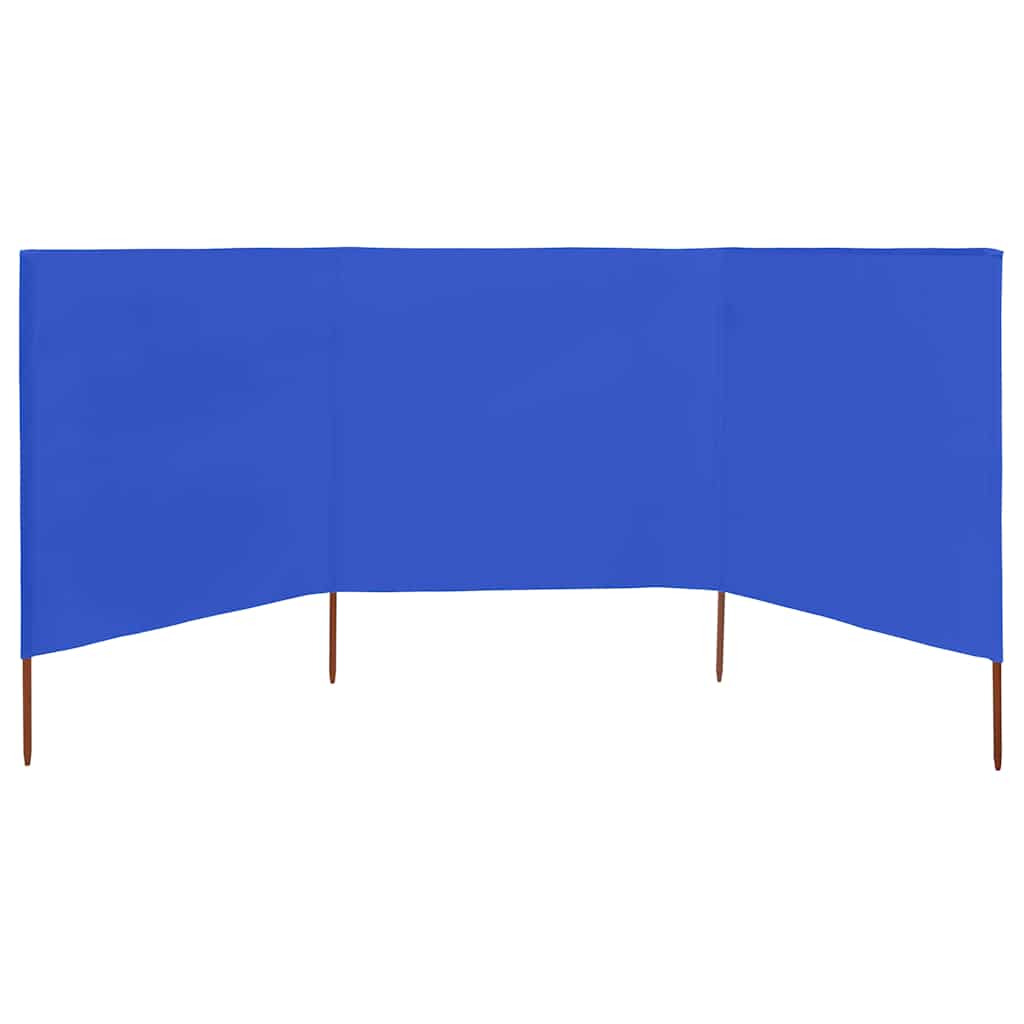 Windscherm 3-panelen 400x120 cm stof azuurblauw is nu te koop bij PeponiXL, paradijselijk wonen!