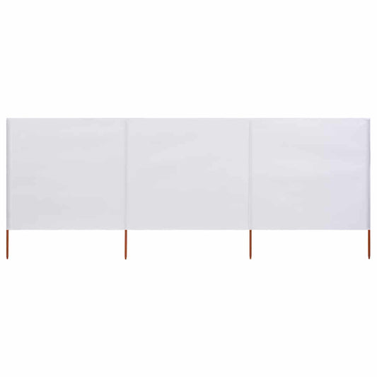 Windscherm 3-panelen 400x160 cm stof zandwit is nu te koop bij PeponiXL, paradijselijk wonen!