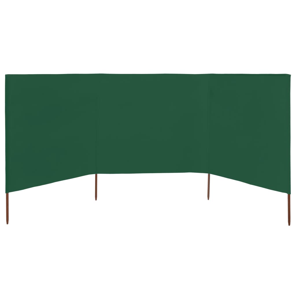Windscherm 3-panelen 400x160 cm stof groen is nu te koop bij PeponiXL, paradijselijk wonen!