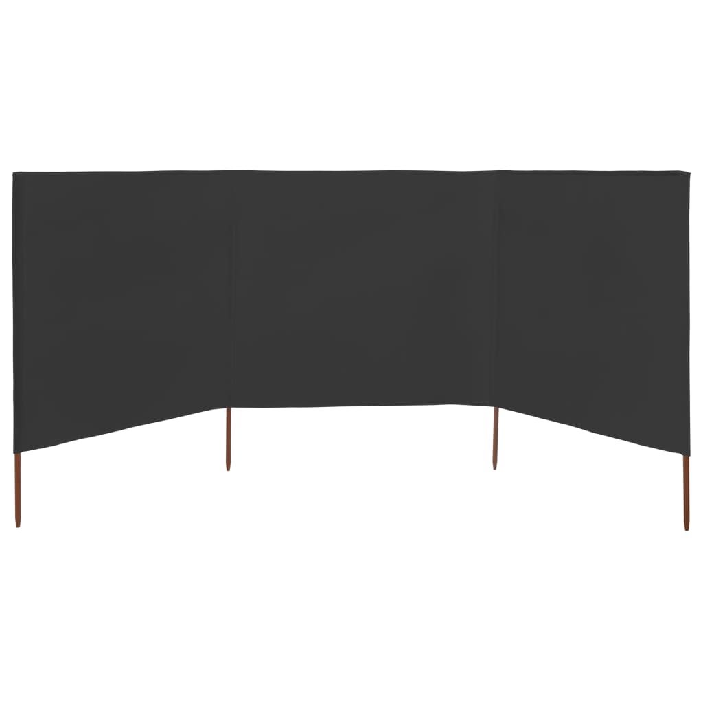 Windscherm 3-panelen 400x160 cm stof antraciet is nu te koop bij PeponiXL, paradijselijk wonen!