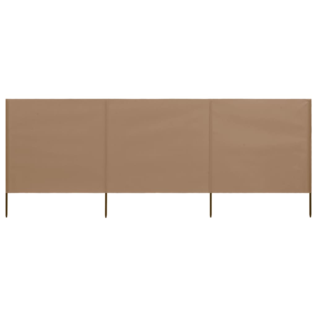Windscherm 3-panelen 400x160 cm stof taupe is nu te koop bij PeponiXL, paradijselijk wonen!