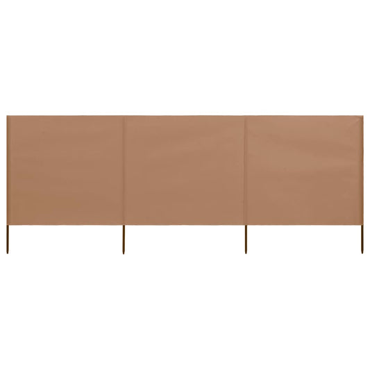 Windscherm 3-panelen 400x160 cm stof taupe is nu te koop bij PeponiXL, paradijselijk wonen!