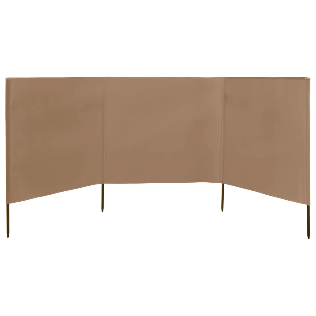 Windscherm 3-panelen 400x160 cm stof taupe is nu te koop bij PeponiXL, paradijselijk wonen!