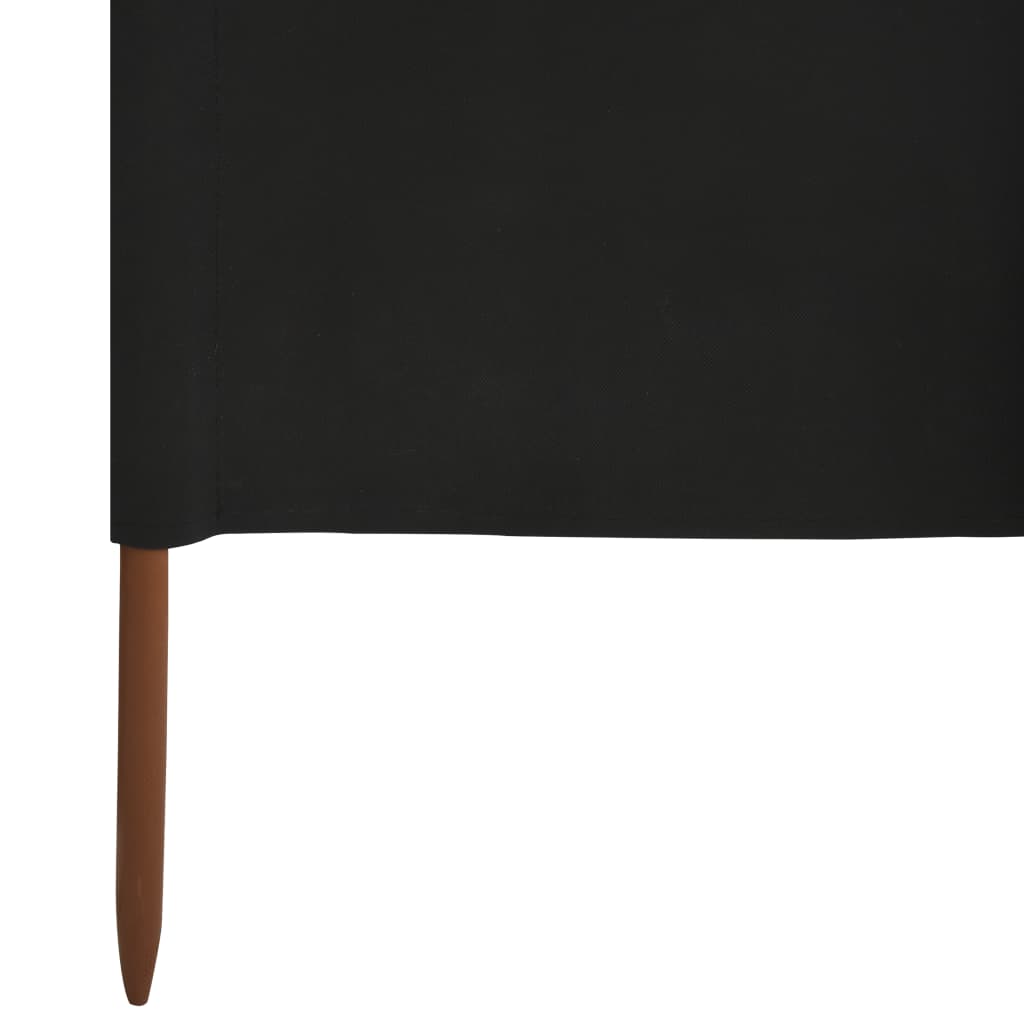 Windscherm 5-panelen 600x120 cm stof zwart is nu te koop bij PeponiXL, paradijselijk wonen!