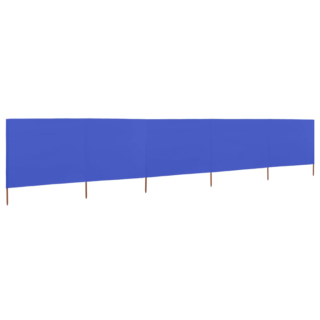 Windscherm 5-panelen 600x120 cm stof azuurblauw is nu te koop bij PeponiXL, paradijselijk wonen!
