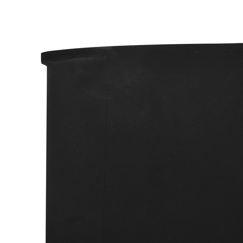 Windscherm 6-panelen 800x80 cm stof zwart is nu te koop bij PeponiXL, paradijselijk wonen!