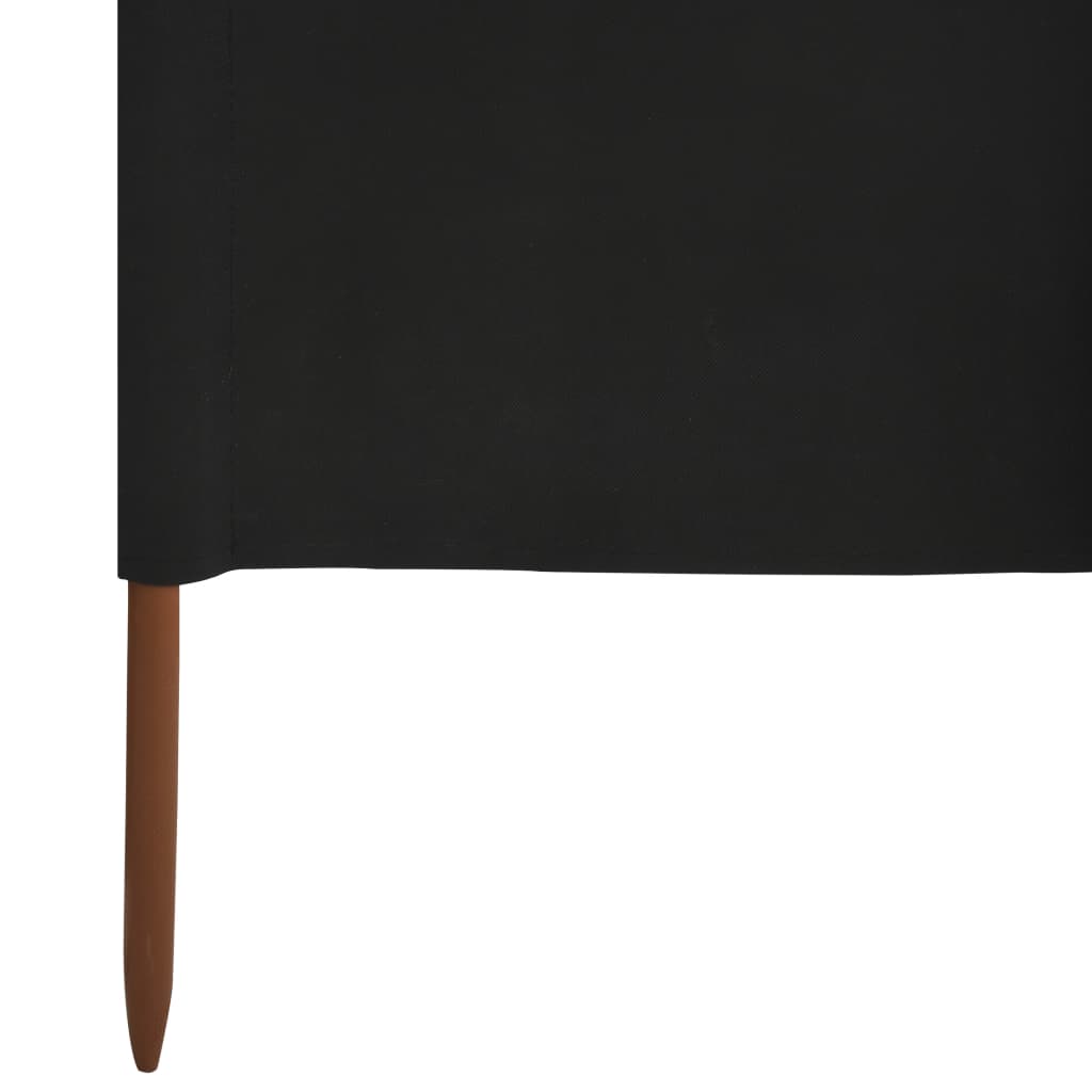 Windscherm 6-panelen 800x80 cm stof zwart is nu te koop bij PeponiXL, paradijselijk wonen!