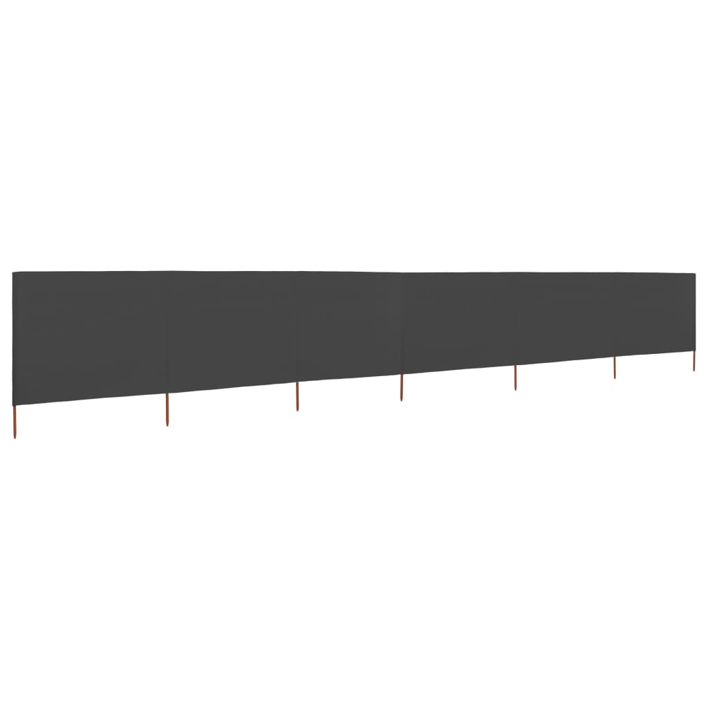 Windscherm 6-panelen 800x120 cm stof antraciet is nu te koop bij PeponiXL, paradijselijk wonen!