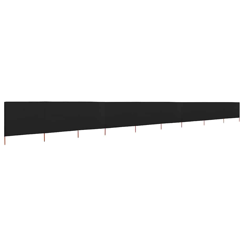 Windscherm 9-panelen 1200x120 cm stof zwart is nu te koop bij PeponiXL, paradijselijk wonen!