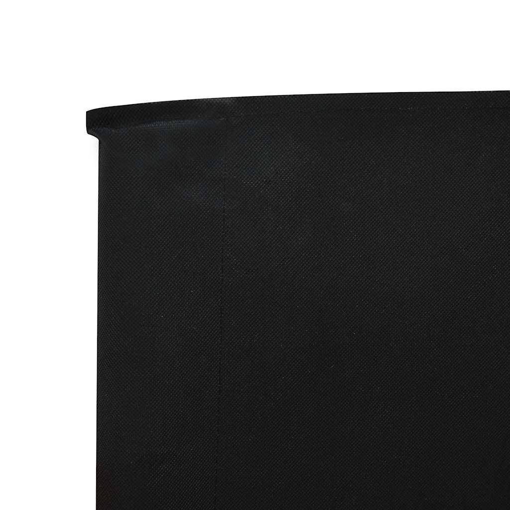 Windscherm 9-panelen 1200x120 cm stof zwart is nu te koop bij PeponiXL, paradijselijk wonen!