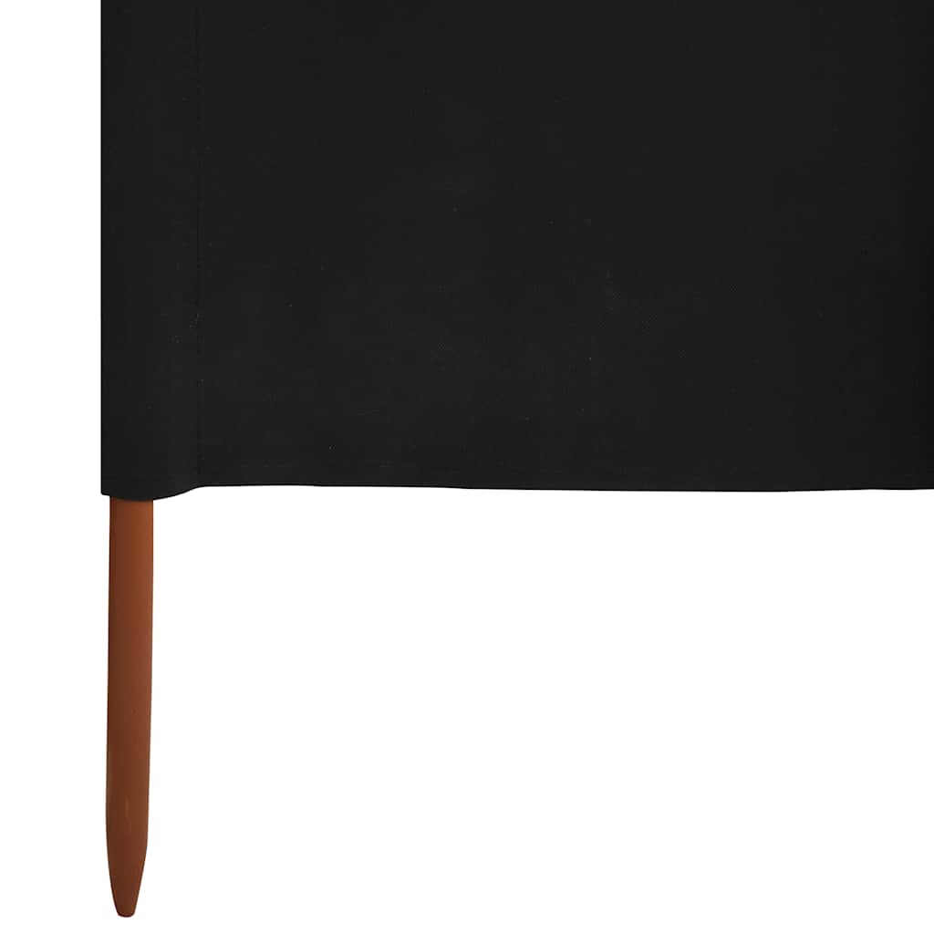 Windscherm 9-panelen 1200x120 cm stof zwart is nu te koop bij PeponiXL, paradijselijk wonen!