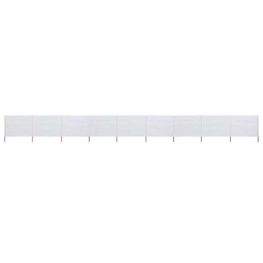 Windscherm 9-panelen 1200x160 cm stof zandwit is nu te koop bij PeponiXL, paradijselijk wonen!