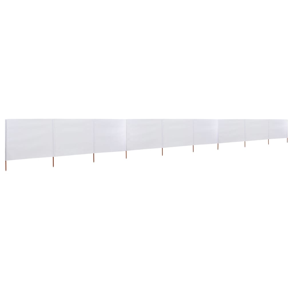 Windscherm 9-panelen 1200x160 cm stof zandwit is nu te koop bij PeponiXL, paradijselijk wonen!