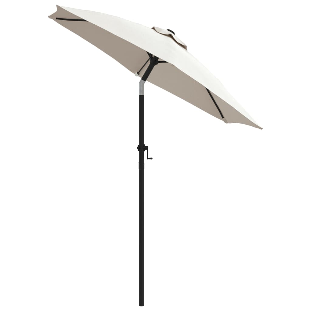 Parasol 200x224 cm aluminium zandwit is nu te koop bij PeponiXL, paradijselijk wonen!