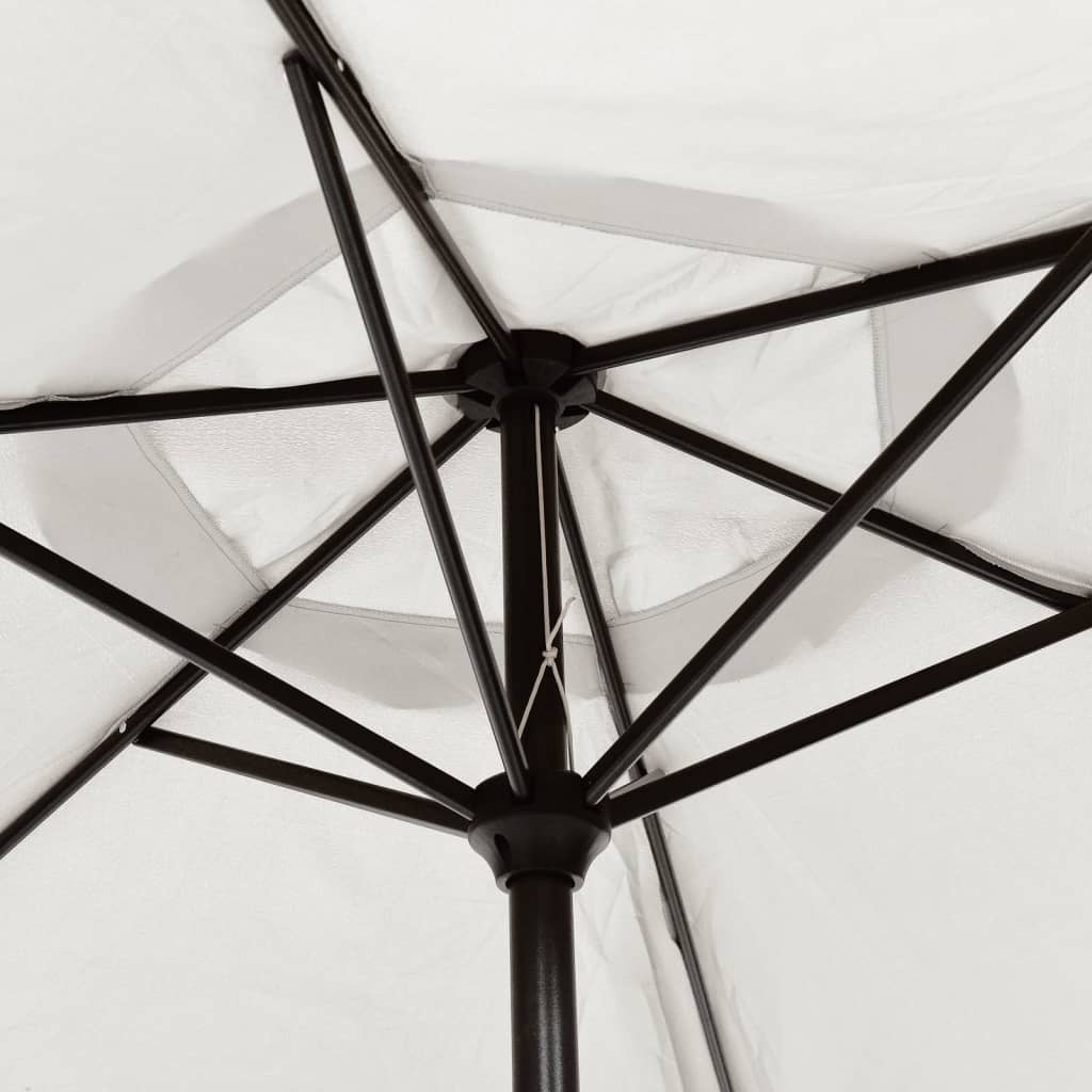 Parasol 200x224 cm aluminium zandwit is nu te koop bij PeponiXL, paradijselijk wonen!