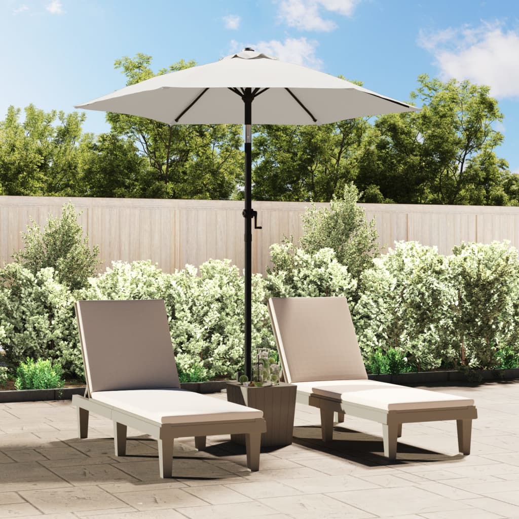 Parasol 200x224 cm aluminium zandwit is nu te koop bij PeponiXL, paradijselijk wonen!