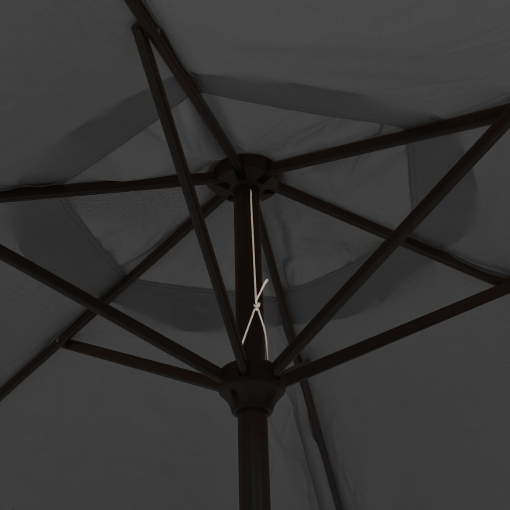 Parasol 200x224 cm aluminium antraciet is nu te koop bij PeponiXL, paradijselijk wonen!
