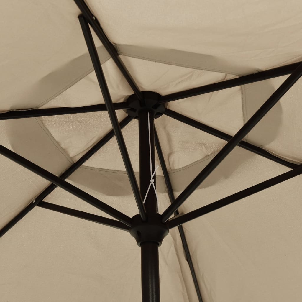 Parasol 200x224 cm aluminium taupe is nu te koop bij PeponiXL, paradijselijk wonen!