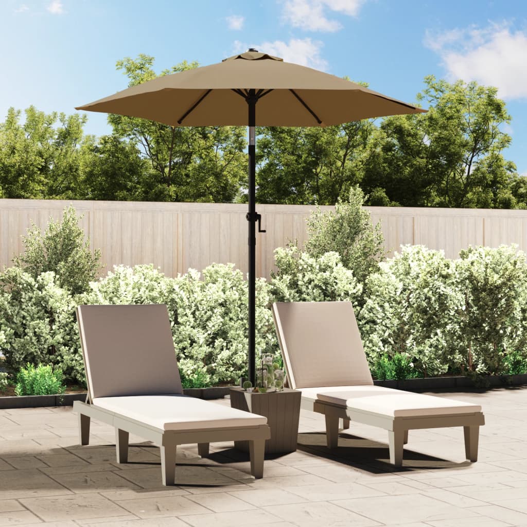 Parasol 200x224 cm aluminium taupe is nu te koop bij PeponiXL, paradijselijk wonen!