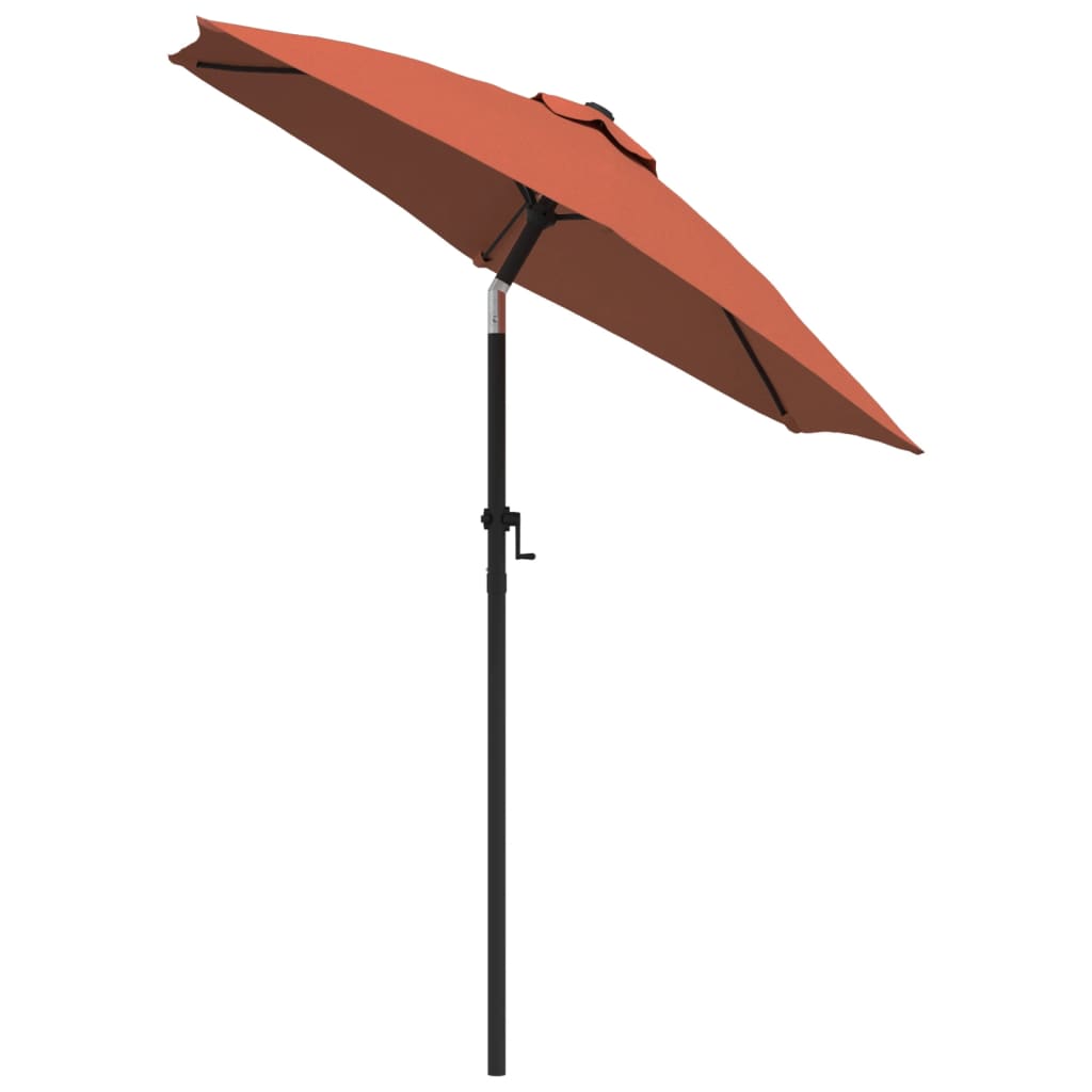 Parasol 200x224 cm aluminium terracotta is nu te koop bij PeponiXL, paradijselijk wonen!