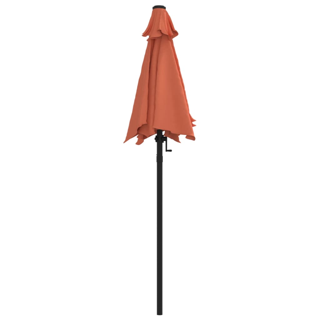 Parasol 200x224 cm aluminium terracotta is nu te koop bij PeponiXL, paradijselijk wonen!
