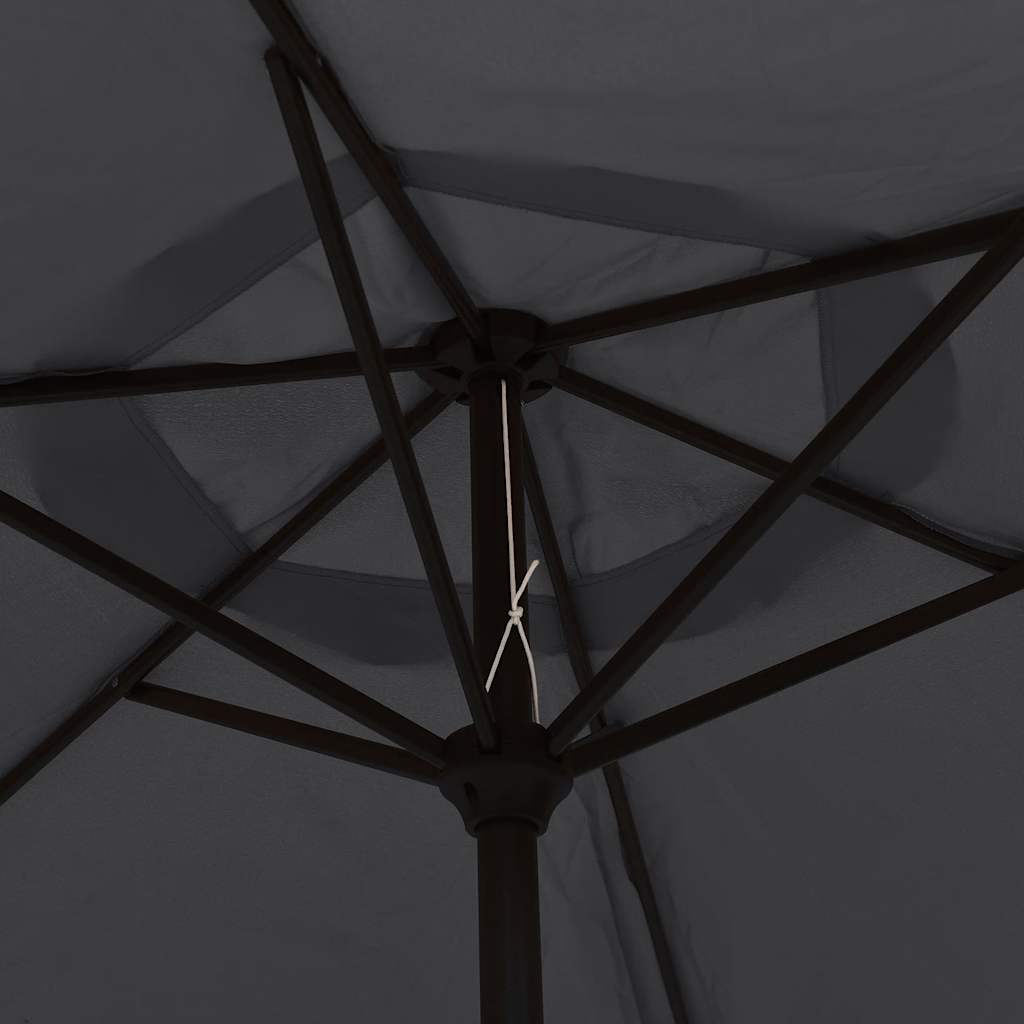 Parasol 200x224 cm aluminium zwart is nu te koop bij PeponiXL, paradijselijk wonen!