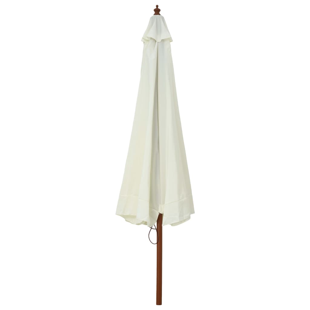 Parasol met houten paal 330 cm zandwit is nu te koop bij PeponiXL, paradijselijk wonen!