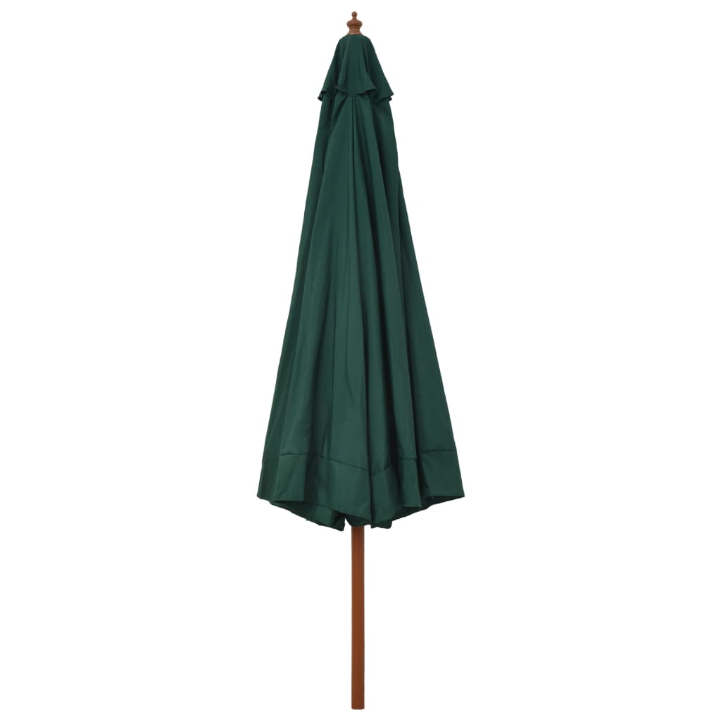 Parasol met houten paal 330 cm groen is nu te koop bij PeponiXL, paradijselijk wonen!