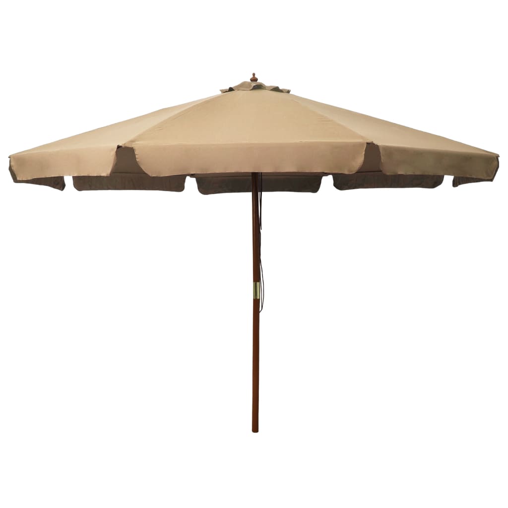 Parasol met houten paal 330 cm taupe is nu te koop bij PeponiXL, paradijselijk wonen!