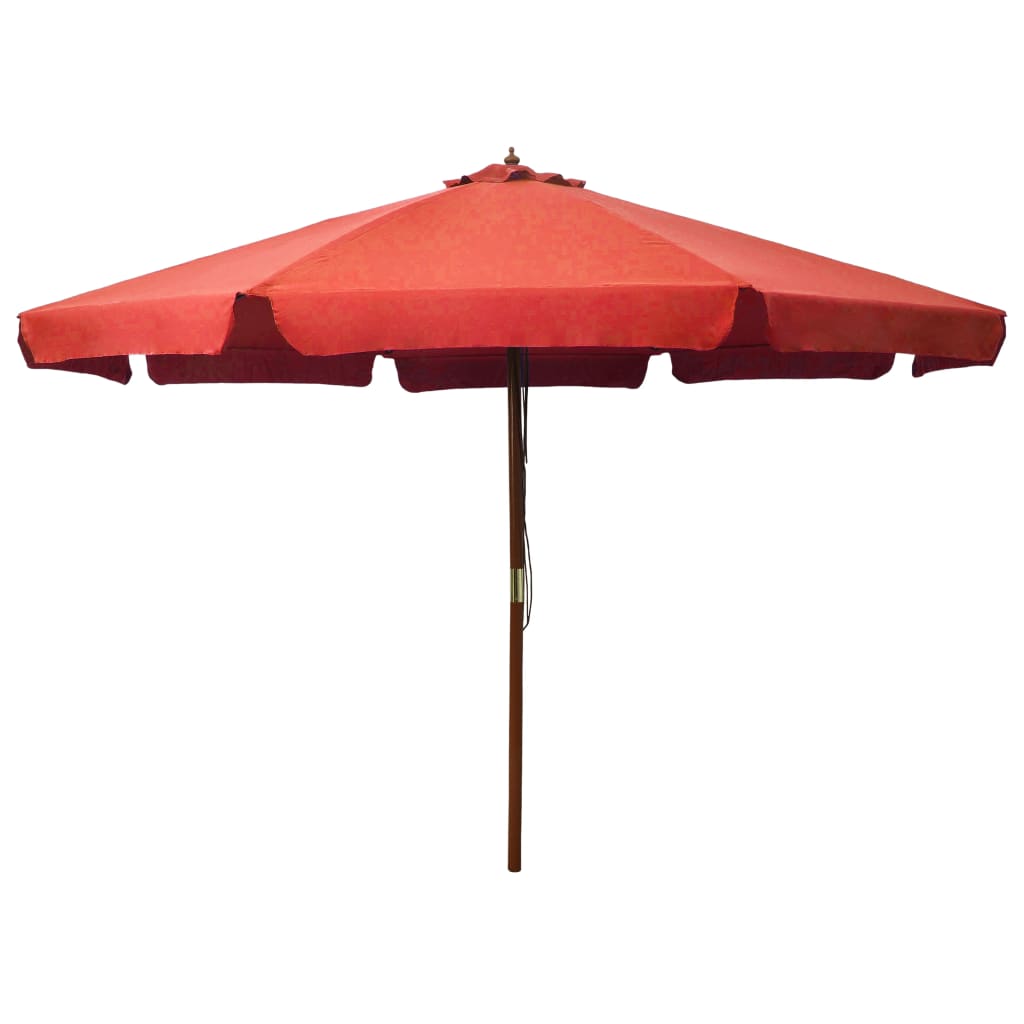 Parasol met houten paal 330 cm terracottakleurig is nu te koop bij PeponiXL, paradijselijk wonen!