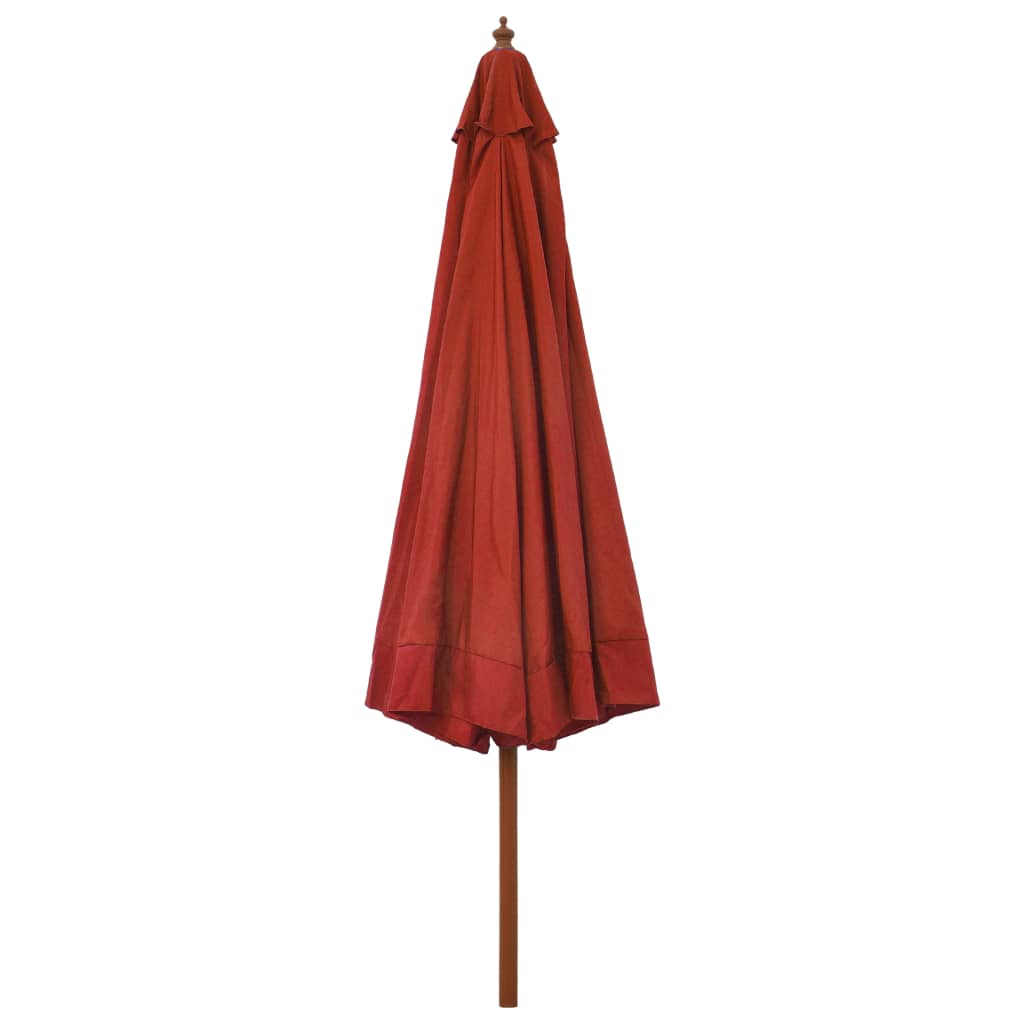 Parasol met houten paal 330 cm terracottakleurig is nu te koop bij PeponiXL, paradijselijk wonen!