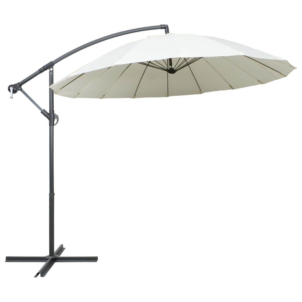 Zweefparasol met aluminium paal 3 m wit is nu te koop bij PeponiXL, paradijselijk wonen!
