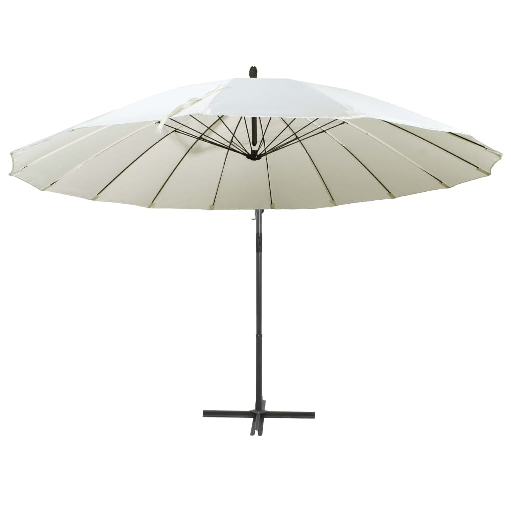 Zweefparasol met aluminium paal 3 m wit is nu te koop bij PeponiXL, paradijselijk wonen!