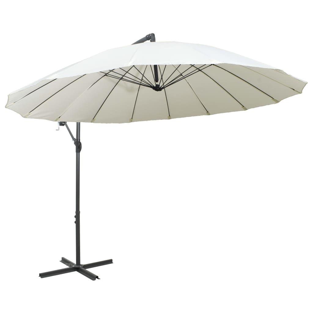 Zweefparasol met aluminium paal 3 m wit is nu te koop bij PeponiXL, paradijselijk wonen!
