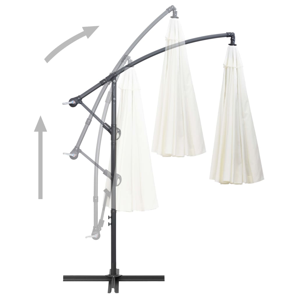Zweefparasol met aluminium paal 3 m wit is nu te koop bij PeponiXL, paradijselijk wonen!
