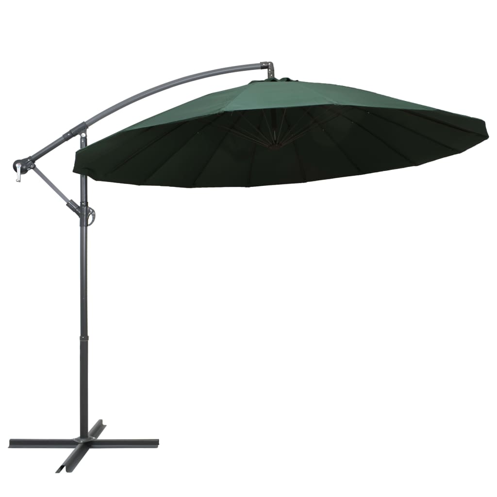 Zweefparasol met aluminium paal 3 m groen is nu te koop bij PeponiXL, paradijselijk wonen!