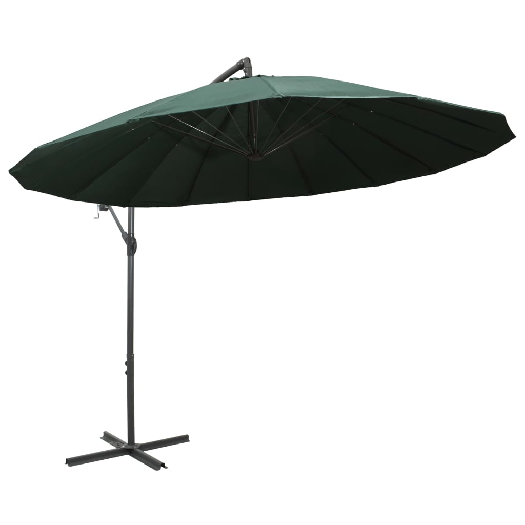 Zweefparasol met aluminium paal 3 m groen is nu te koop bij PeponiXL, paradijselijk wonen!