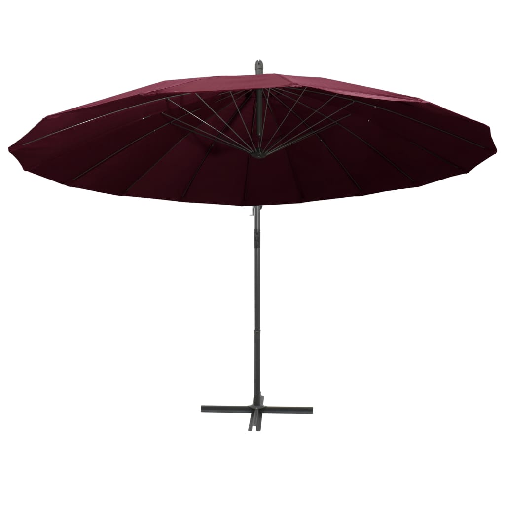 Zweefparasol met aluminium paal 3 m bordeauxrood is nu te koop bij PeponiXL, paradijselijk wonen!