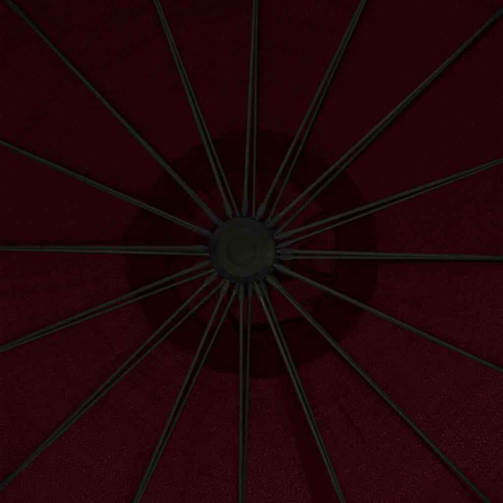 Zweefparasol met aluminium paal 3 m bordeauxrood is nu te koop bij PeponiXL, paradijselijk wonen!