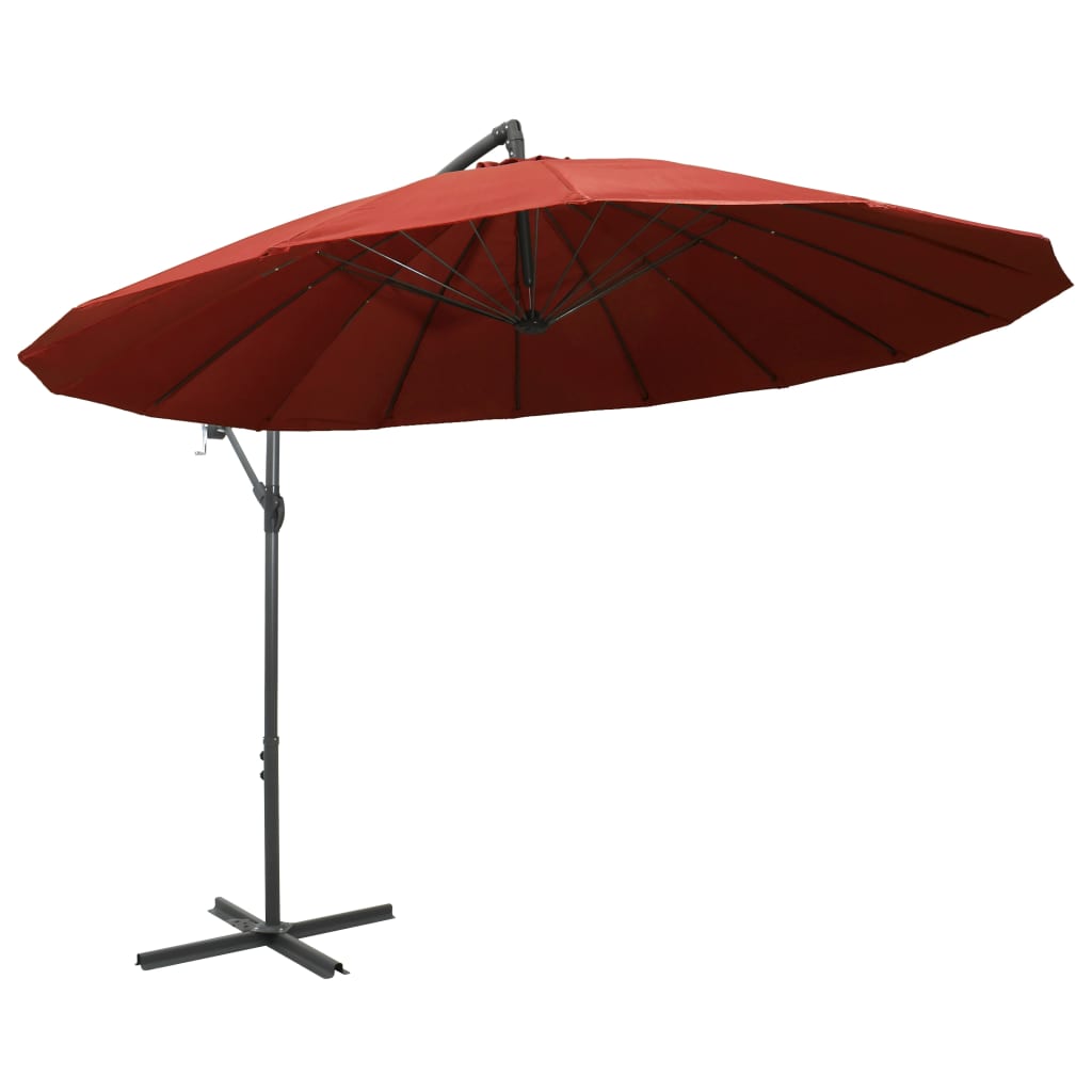 Zweefparasol met aluminium paal 3 m terracotta is nu te koop bij PeponiXL, paradijselijk wonen!