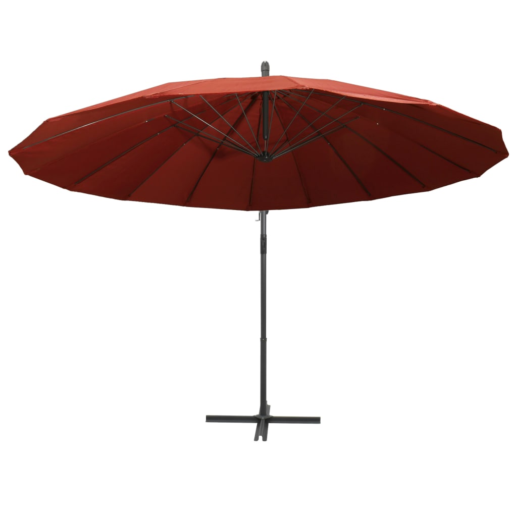 Zweefparasol met aluminium paal 3 m terracotta is nu te koop bij PeponiXL, paradijselijk wonen!