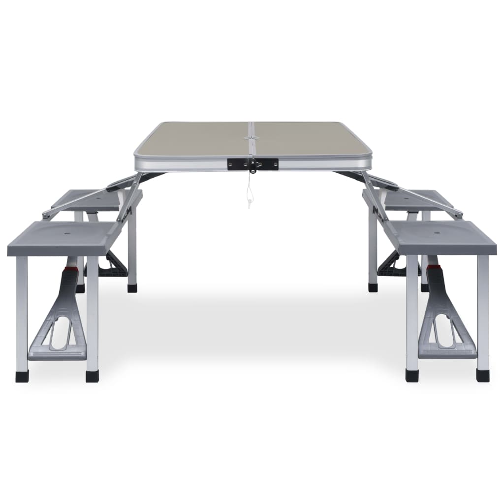 Campingtafel inklapbaar met 4 zitjes staal en aluminium is nu te koop bij PeponiXL, paradijselijk wonen!