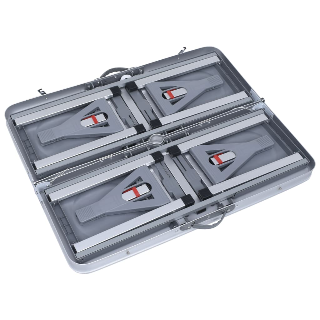 Campingtafel inklapbaar met 4 zitjes staal en aluminium is nu te koop bij PeponiXL, paradijselijk wonen!