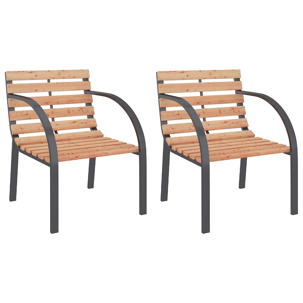Tuinstoelen 2 st hout is nu te koop bij PeponiXL, paradijselijk wonen!