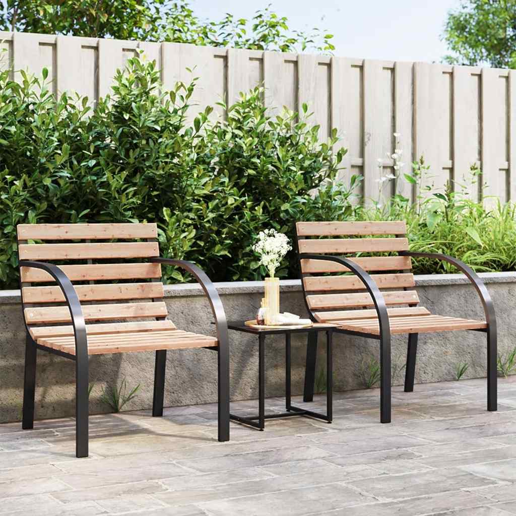 Tuinstoelen 2 st hout is nu te koop bij PeponiXL, paradijselijk wonen!