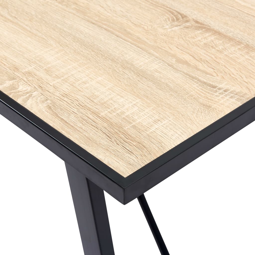 Eettafel 120x60x75 cm MDF eikenkleurig is nu te koop bij PeponiXL, paradijselijk wonen!