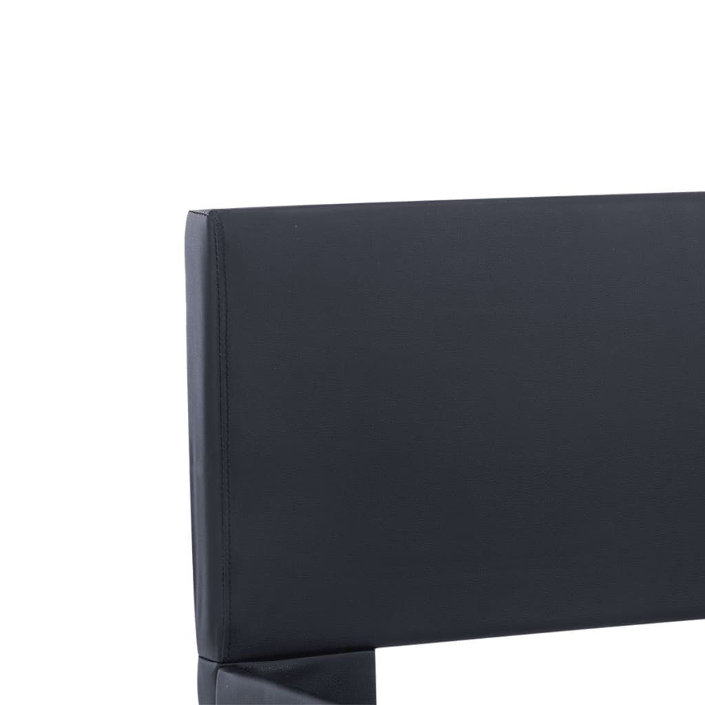 Bedframe met LED kunstleer zwart 90x200 cm is nu te koop bij PeponiXL, paradijselijk wonen!