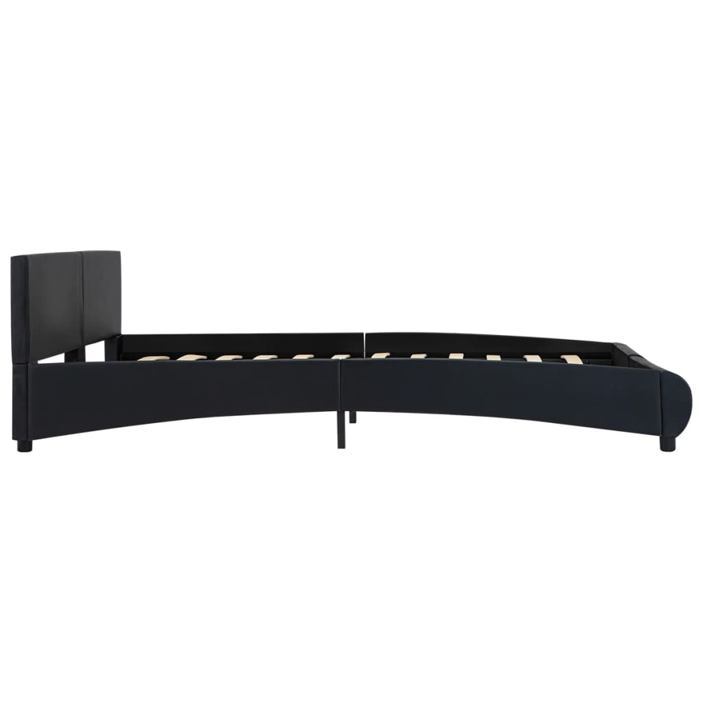 Bedframe met LED kunstleer zwart 180x200 cm is nu te koop bij PeponiXL, paradijselijk wonen!